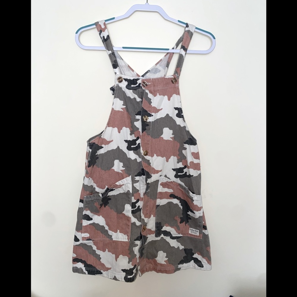 Zara Kids Button-Up Overall Dress
